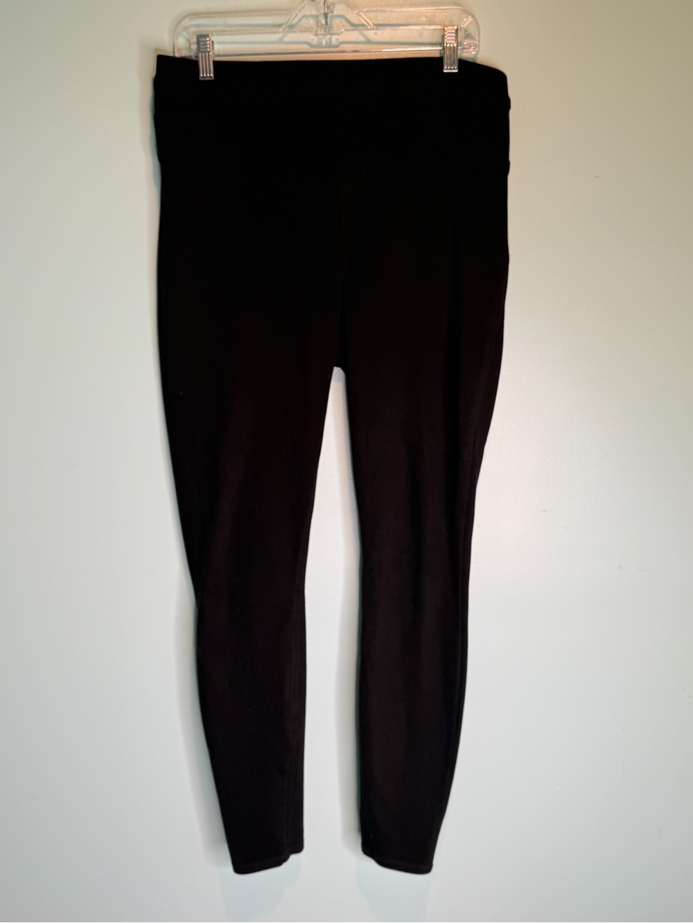 SPANX Women’s Black Leggings Pants Size XL Cotton Blend Back Pockets